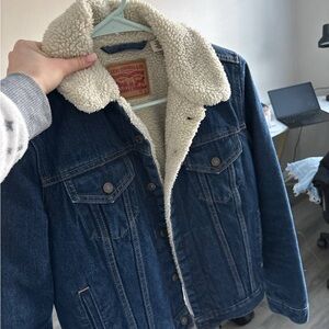 Levi's Dark Blue Sherpa Jacket
